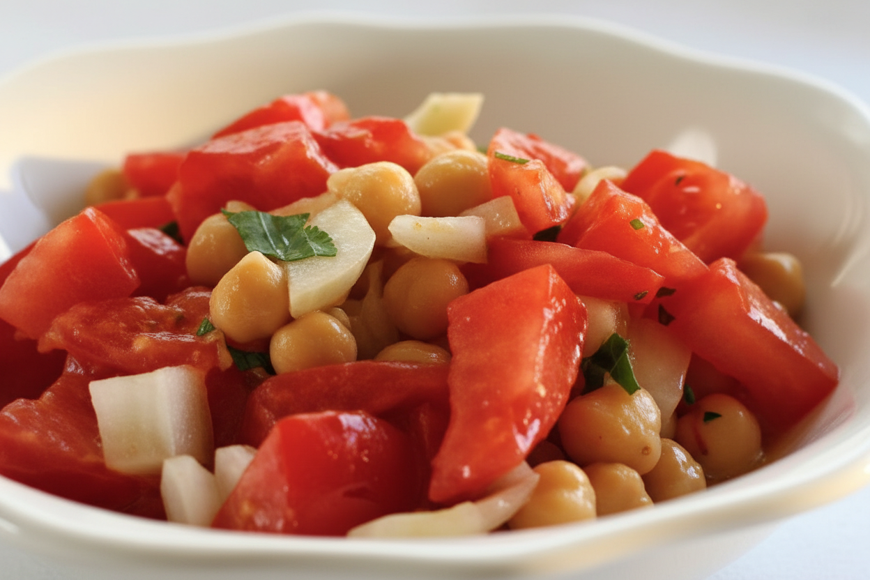 سالاد گوجه فرنگی و تخم مرغ