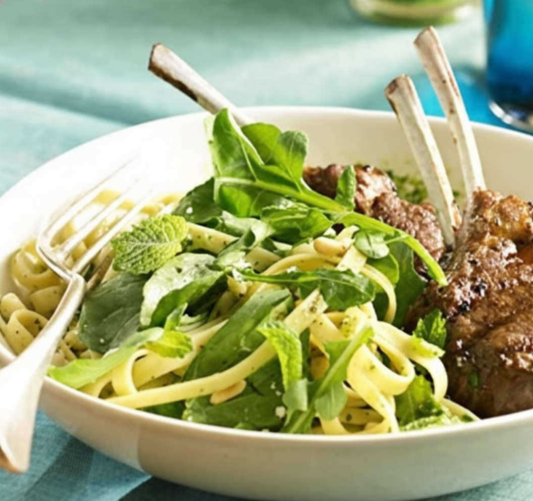 سالاد پاستا با بره