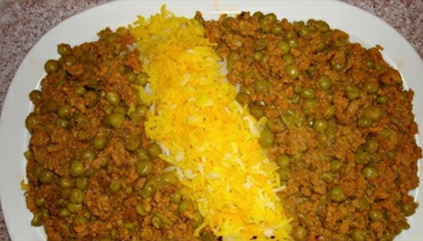 نخود فرنگی پلو