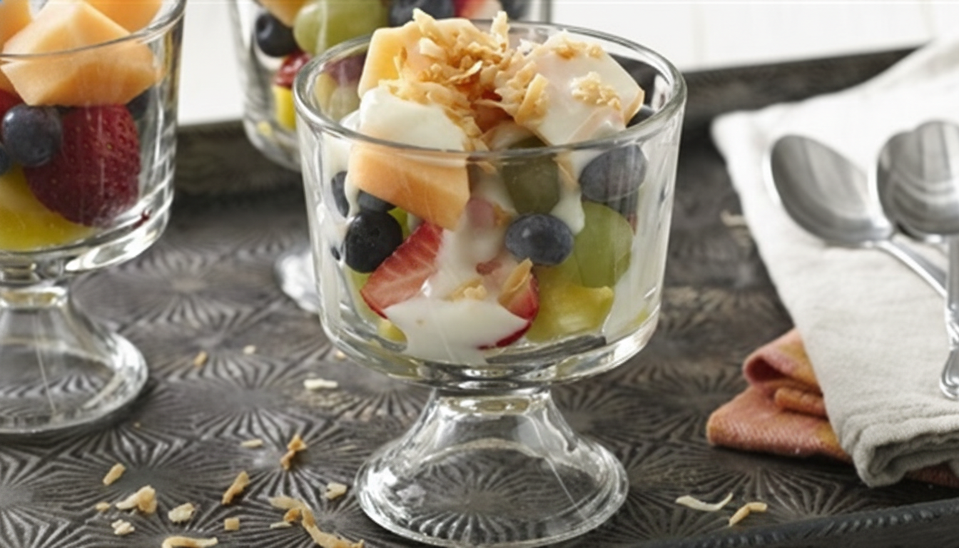 سالاد میوه با ماست