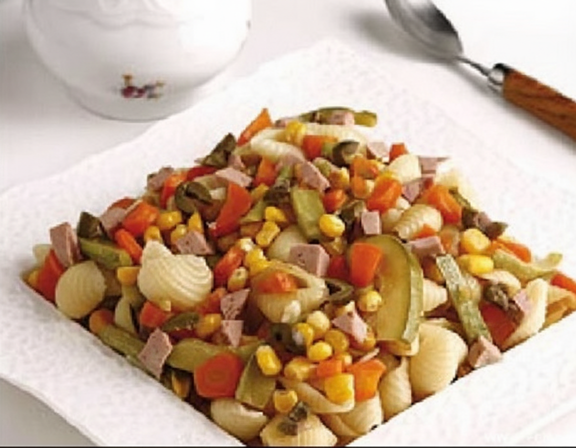 سالاد ماکارونی سبزیجات