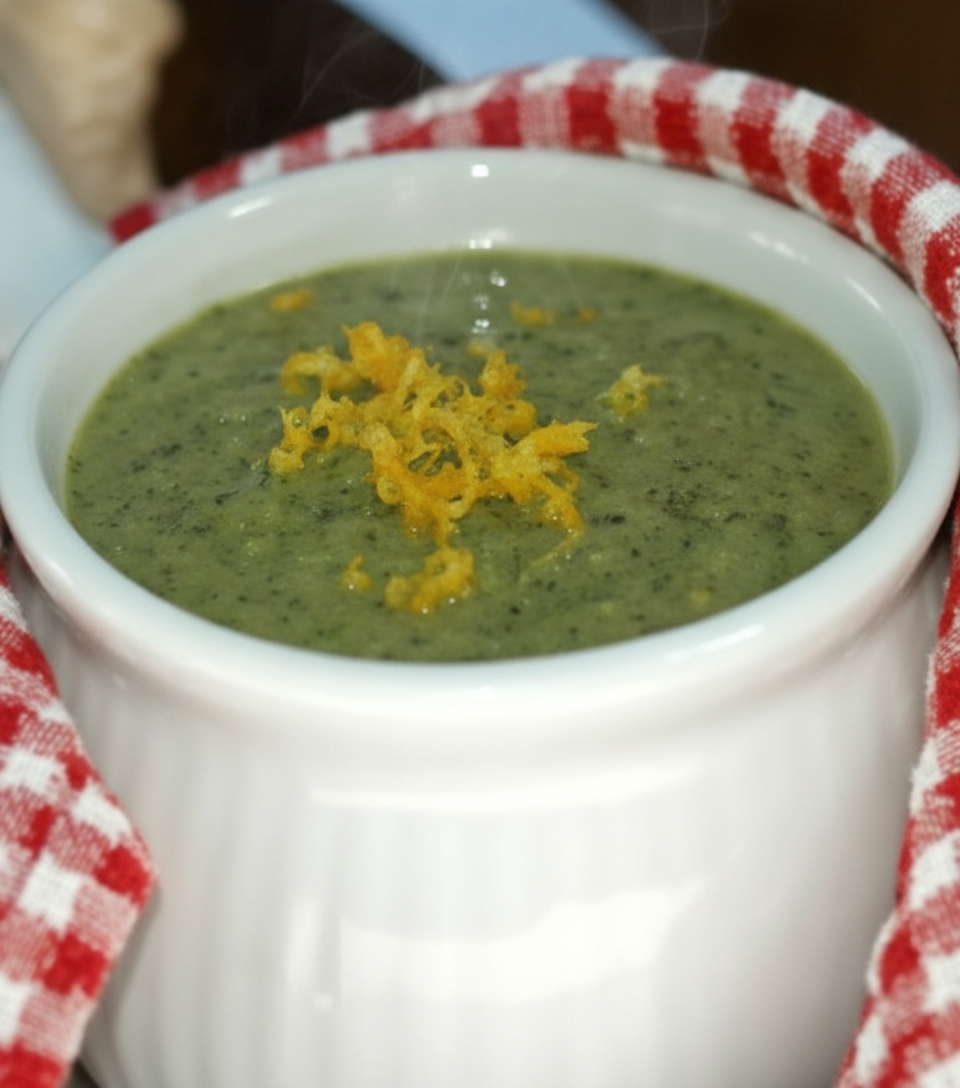 سوپ خامه ای با اسفناج