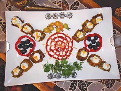 دلمه بادمجان بقچه ای