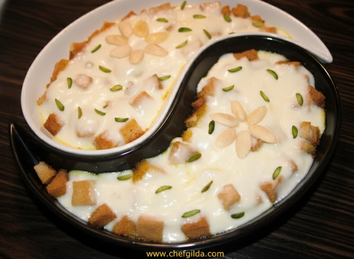 فرنی با نان تست