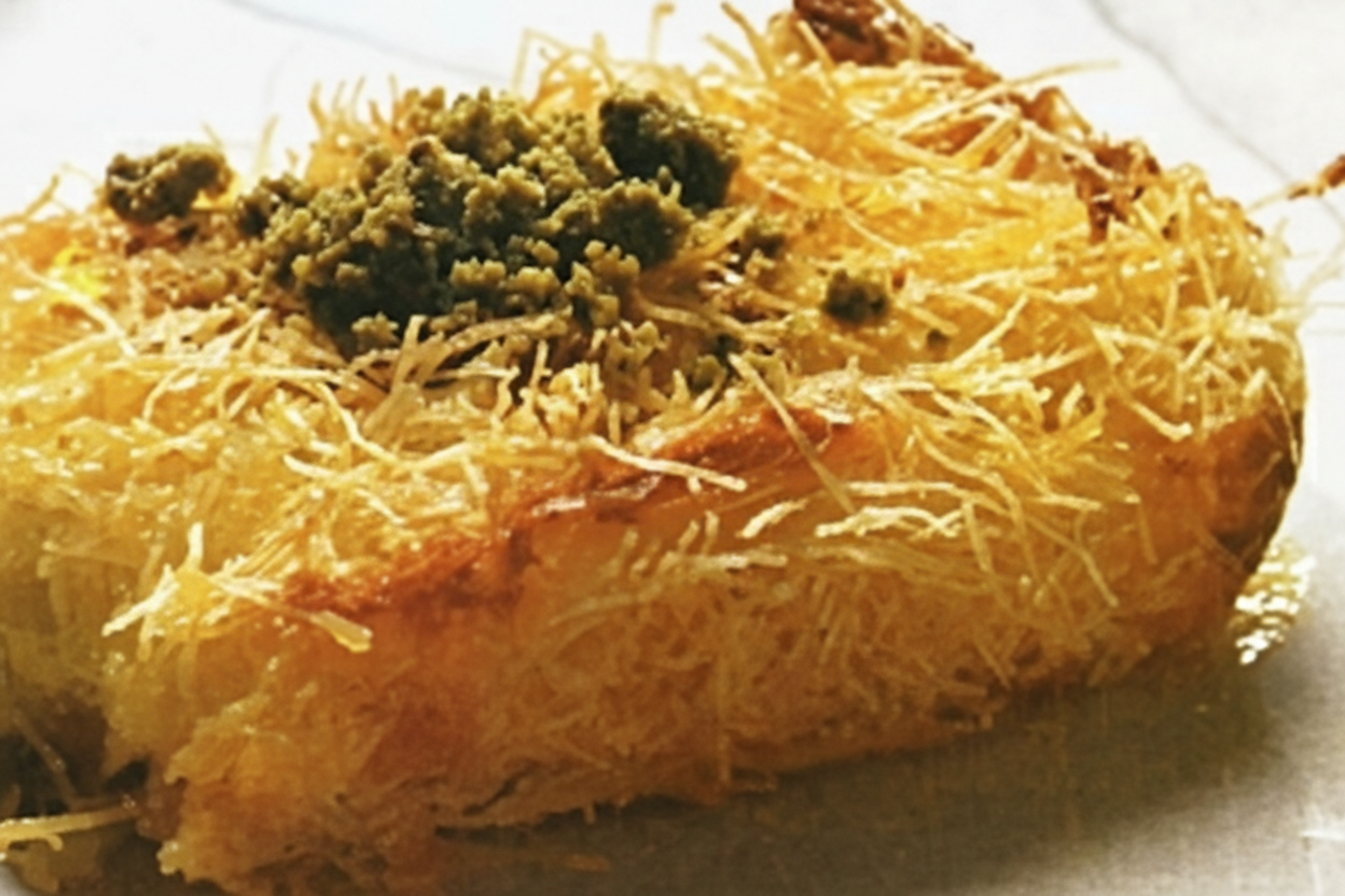 شیرینی رشته با خامه (کَنافَه بالقشطَه)