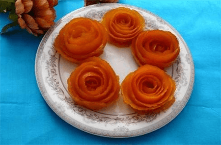مربای پوست پرتقال به شکل گل رز