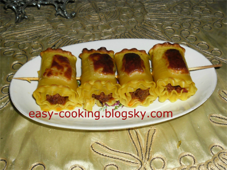 لازانیای کانلونی با گوشت