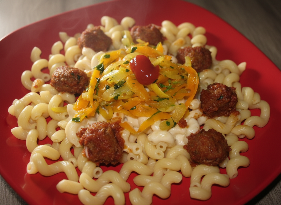 پاستا با گوشت قلقلی