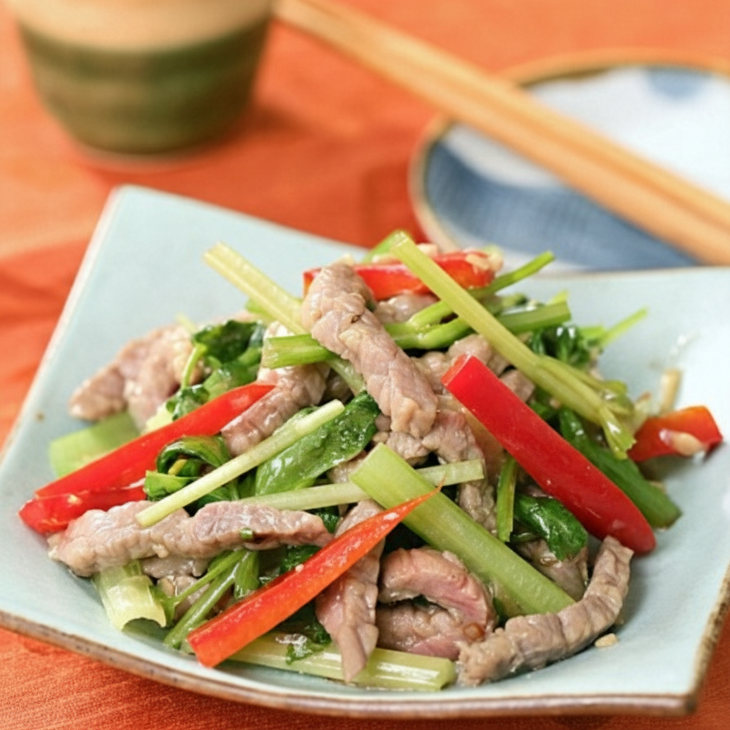 خوراک گوشت گاو و کرفس