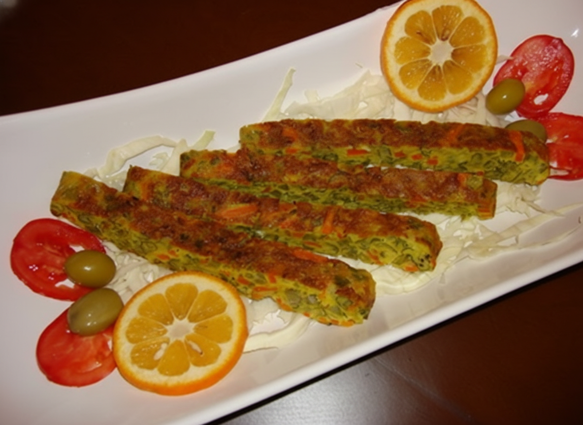 کوکو لوبیا سبز و هویج