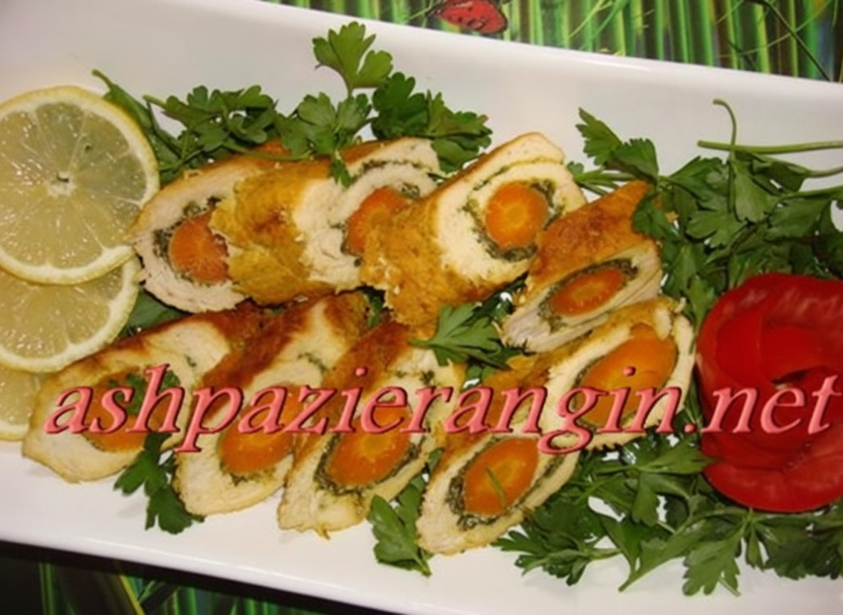 رول مرغ و هویج