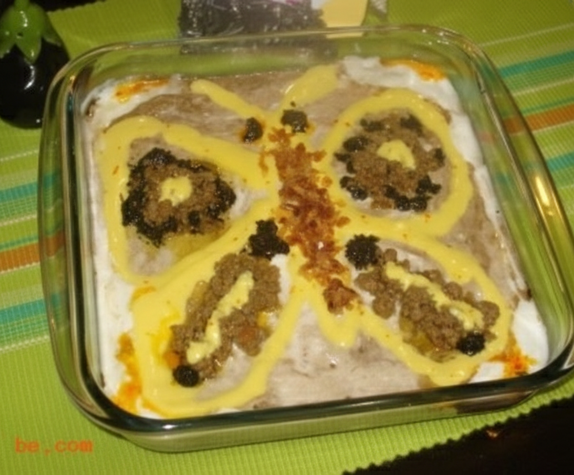 کشک بادمجان با سیب زمینی