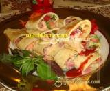 کرپ ژامبون و سبزیجات