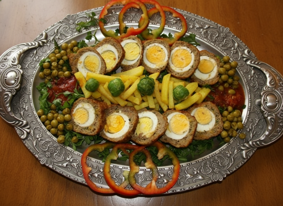 رول گوشت و تخم مرغ