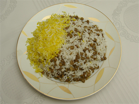 عدس پلو