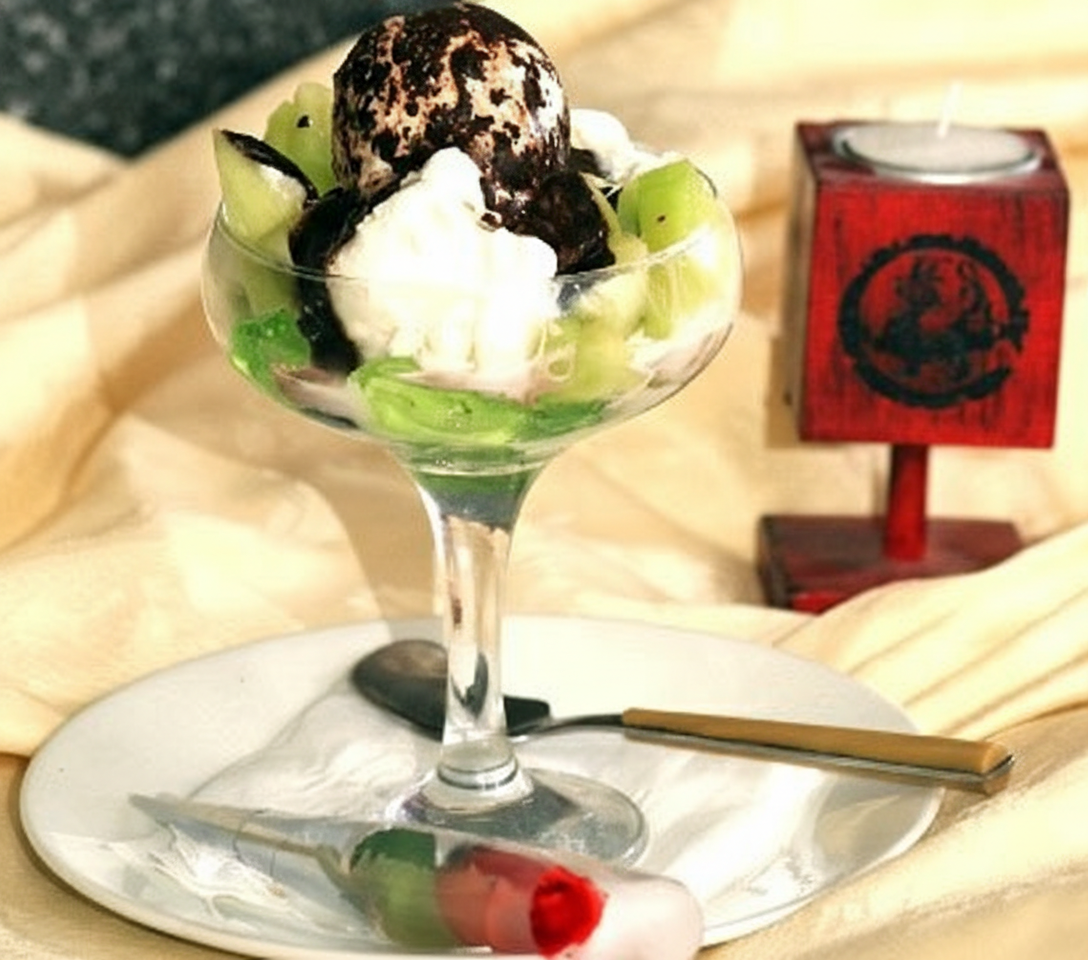 بستنی شکلاتی با طالبی