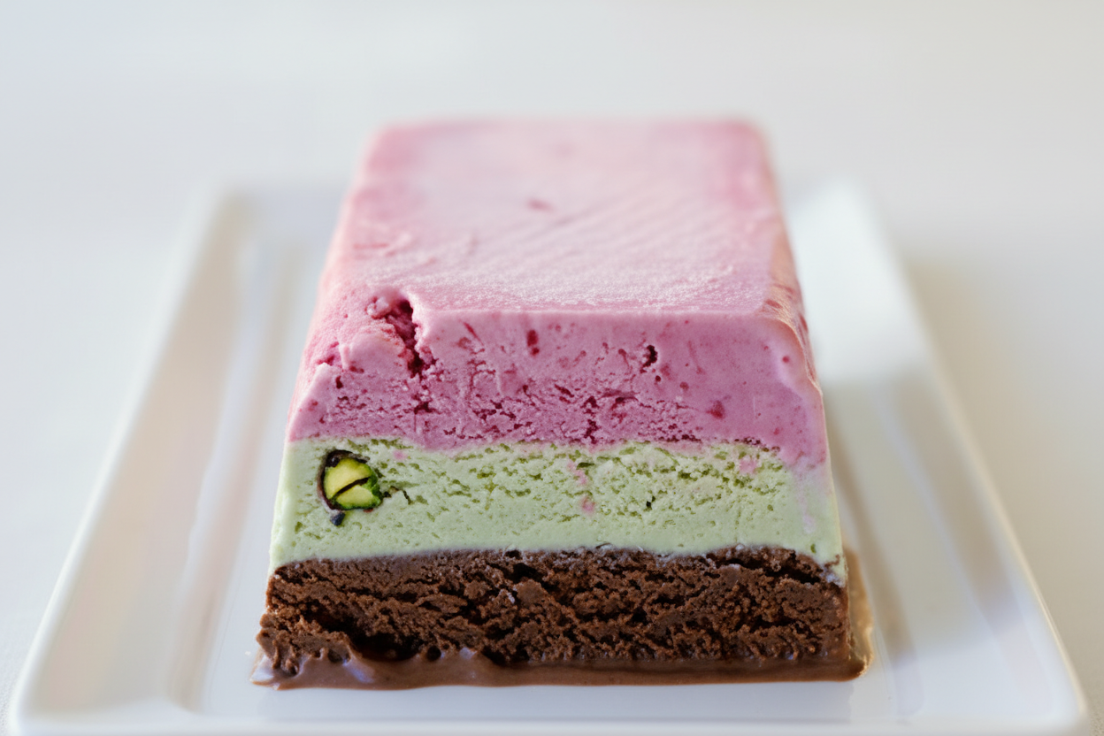 دسر بستنی سه رنگ