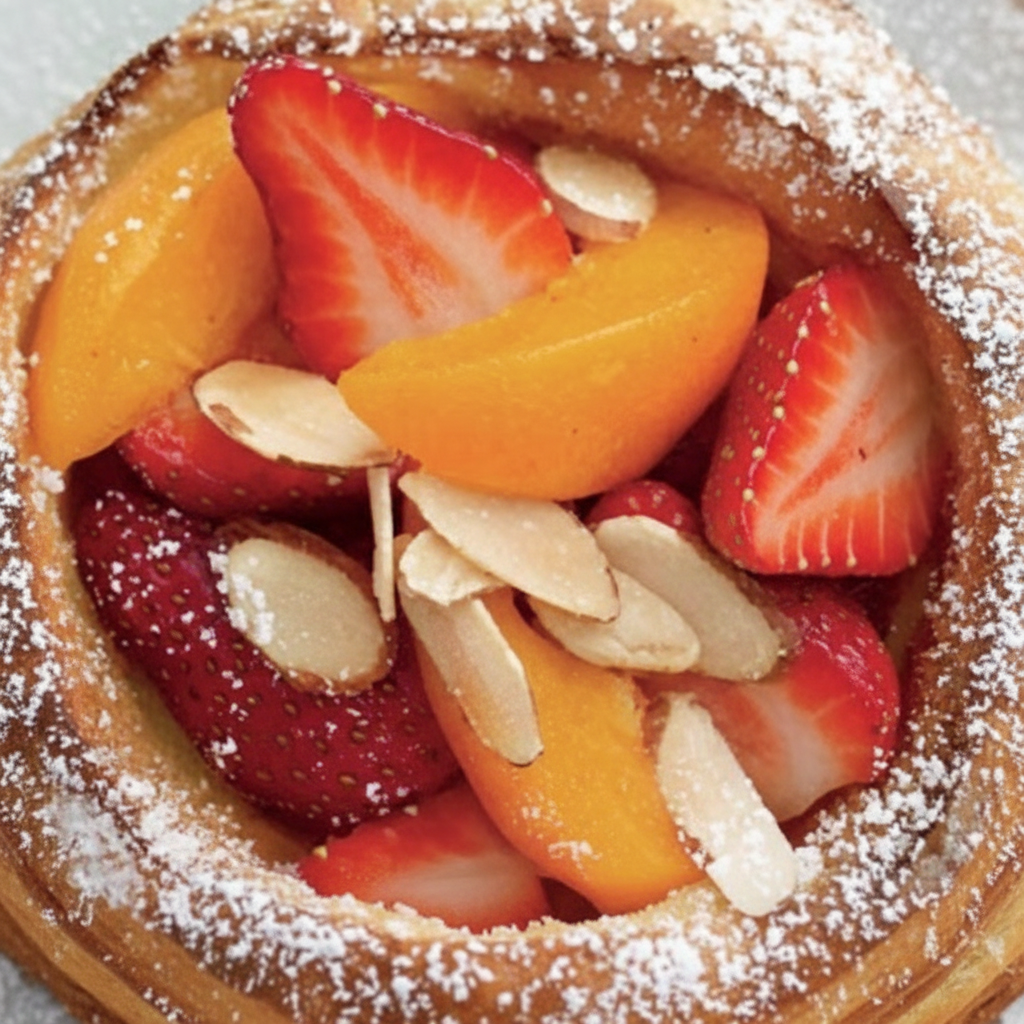 دسر هلندی توت فرنگی و زردآلو